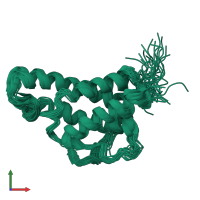 PDB entry 1bcn coloured by chain, ensemble of 22 models, front view.