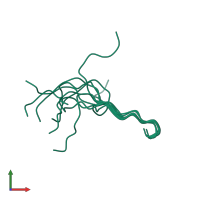 PDB entry 1bcv coloured by chain, ensemble of 10 models, front view.