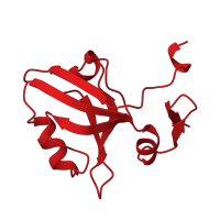 The deposited structure of PDB entry 1be9 contains 1 copy of CATH domain 2.30.42.10 (Pdz3 Domain) in Disks large homolog 4. Showing 1 copy in chain A.