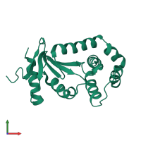 PDB entry 1bed coloured by chain, front view.