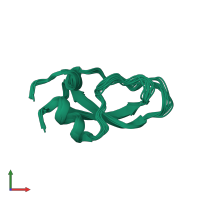 PDB entry 1bf0 coloured by chain, ensemble of 15 models, front view.