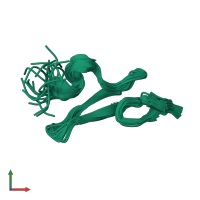 PDB entry 1bf9 coloured by chain, ensemble of 23 models, front view.