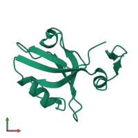 Monomeric assembly 1 of PDB entry 1bfe coloured by chemically distinct molecules, front view.