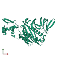 Monomeric assembly 1 of PDB entry 1bia coloured by chemically distinct molecules, front view.