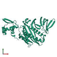 Bifunctional ligase/repressor BirA in PDB entry 1bia, assembly 1, front view.