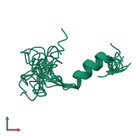 PDB entry 1bjb coloured by chain, ensemble of 14 models, front view.