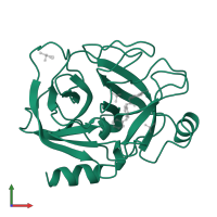 Serine protease 1 in PDB entry 1bjv, assembly 1, front view.