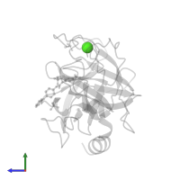 CALCIUM ION in PDB entry 1bjv, assembly 1, side view.