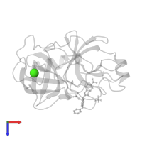 CALCIUM ION in PDB entry 1bjv, assembly 1, top view.