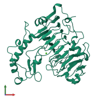 PDB entry 1bn8 coloured by chain, front view.