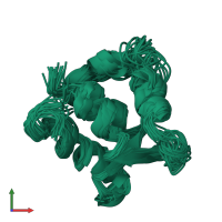 PDB entry 1boc coloured by chain, ensemble of 29 models, front view.