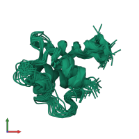 PDB entry 1bod coloured by chain, ensemble of 24 models, front view.