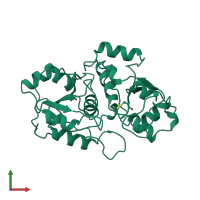 PDB entry 1boh coloured by chain, front view.