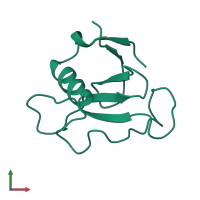PDB entry 1box coloured by chain, front view.