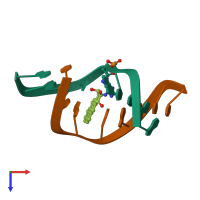 PDB entry 1bps coloured by chain, top view.