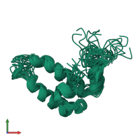 PDB entry 1bq0 coloured by chain, ensemble of 20 models, front view.