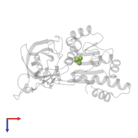 PHOSPHATE ION in PDB entry 1bx1, assembly 1, top view.