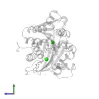 CHLORIDE ION in PDB entry 1bx4, assembly 1, side view.