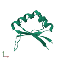PDB entry 1by9 coloured by chain, front view.