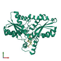PDB entry 1c1h coloured by chain, front view.