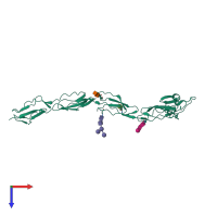 PDB entry 1c1z coloured by chain, top view.