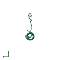 PDB entry 1c26 coloured by chain, side view.