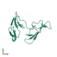 PDB entry 1c2a coloured by chain, front view.