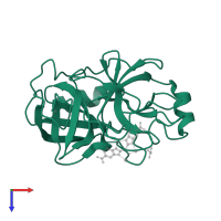Serine protease 1 in PDB entry 1c2f, assembly 1, top view.