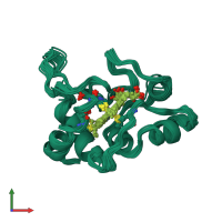 PDB entry 1c2n coloured by chain, ensemble of 20 models, front view.