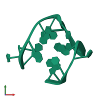 PDB entry 1c34 coloured by chain, ensemble of 11 models, front view.