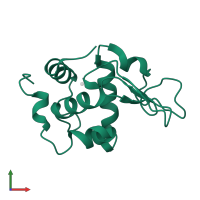 Lysozyme C in PDB entry 1c43, assembly 1, front view.