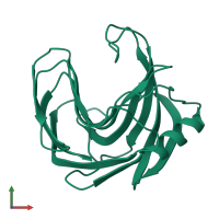 PDB entry 1c5h coloured by chain, front view.