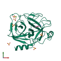 PDB entry 1c5s coloured by chain, front view.