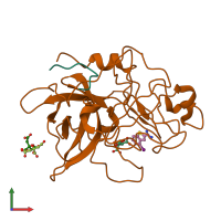 PDB entry 1c5x coloured by chain, front view.