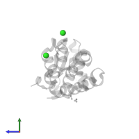 CHLORIDE ION in PDB entry 1c69, assembly 1, side view.