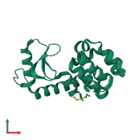 PDB entry 1c6i coloured by chain, front view.