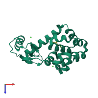 PDB entry 1c6i coloured by chain, top view.