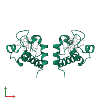 Cytochrome c6 in PDB entry 1c6o, assembly 1, front view.