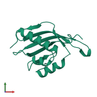 PDB entry 1c7h coloured by chain, front view.