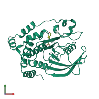 PDB entry 1c86 coloured by chain, front view.