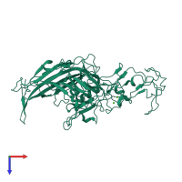 PDB entry 1c8h coloured by chain, top view.