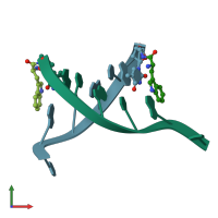PDB entry 1c95 coloured by chain, front view.
