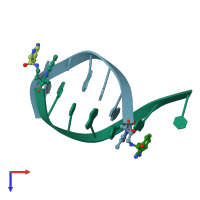 PDB entry 1c95 coloured by chain, top view.