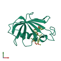 PDB entry 1c9h coloured by chain, front view.