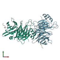 PDB entry 1c9l coloured by chain, front view.