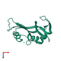 PDB entry 1c9v coloured by chain, top view.