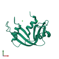 PDB entry 1c9x coloured by chain, front view.