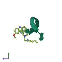 PDB entry 1c9z coloured by chain, side view.