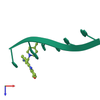 PDB entry 1c9z coloured by chain, top view.