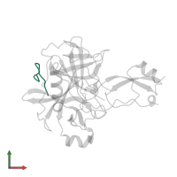 Chymotrypsin A chain A in PDB entry 1ca0, assembly 2, front view.